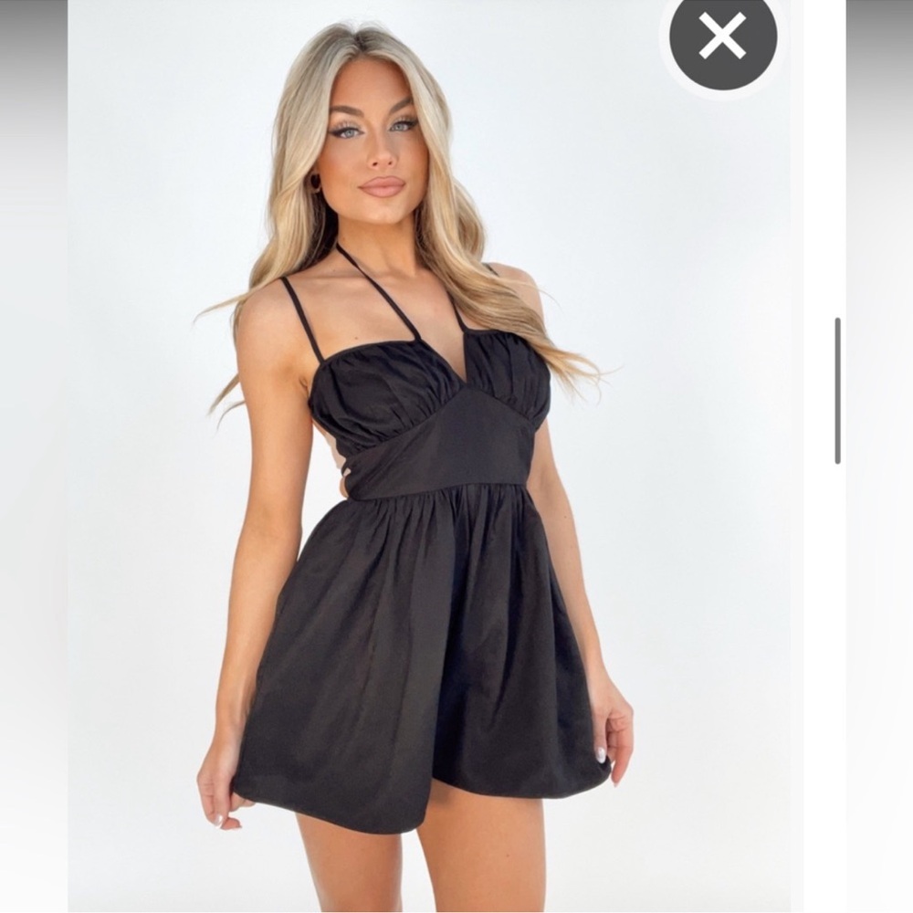 Elegant Black Strappy Romper